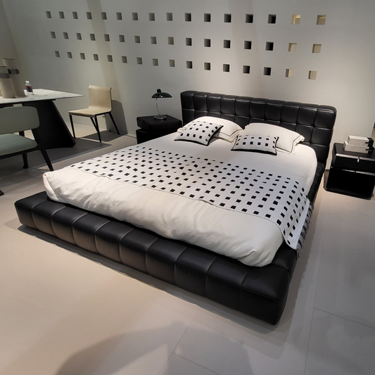 Gibbs Queen Size Leather Bed Frame